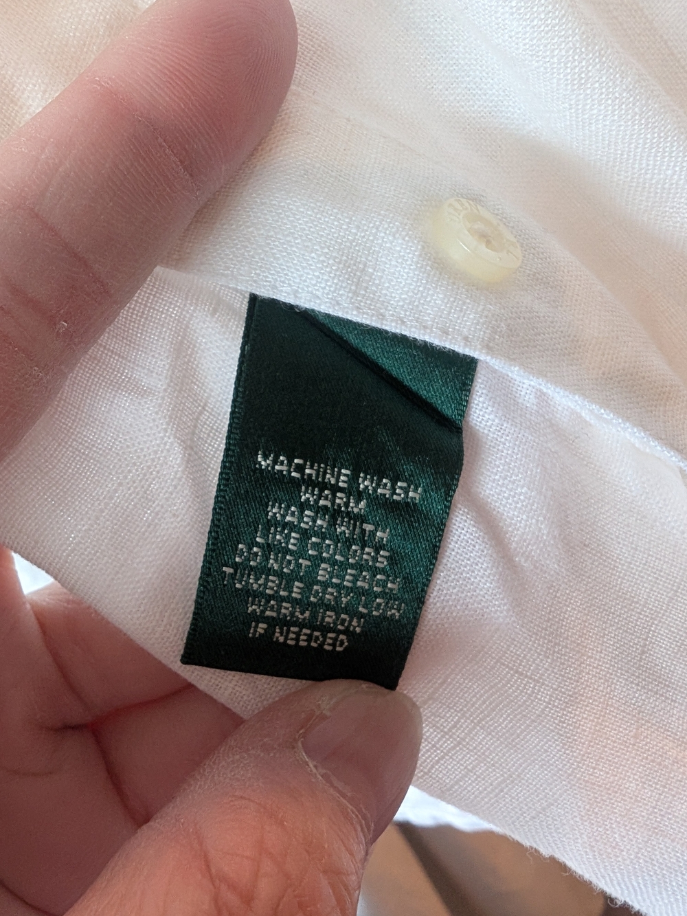 White Ruffle Front Linen Shirt - Picture 4 of 9